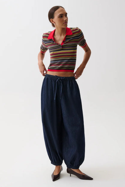 Freya Pull On Harem Pant - Celeste