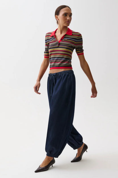 Freya Pull On Harem Pant - Celeste