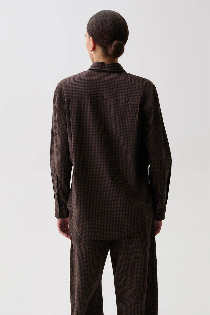 Mila Long Sleeve Button Down Wrap Top - Hot Toddy