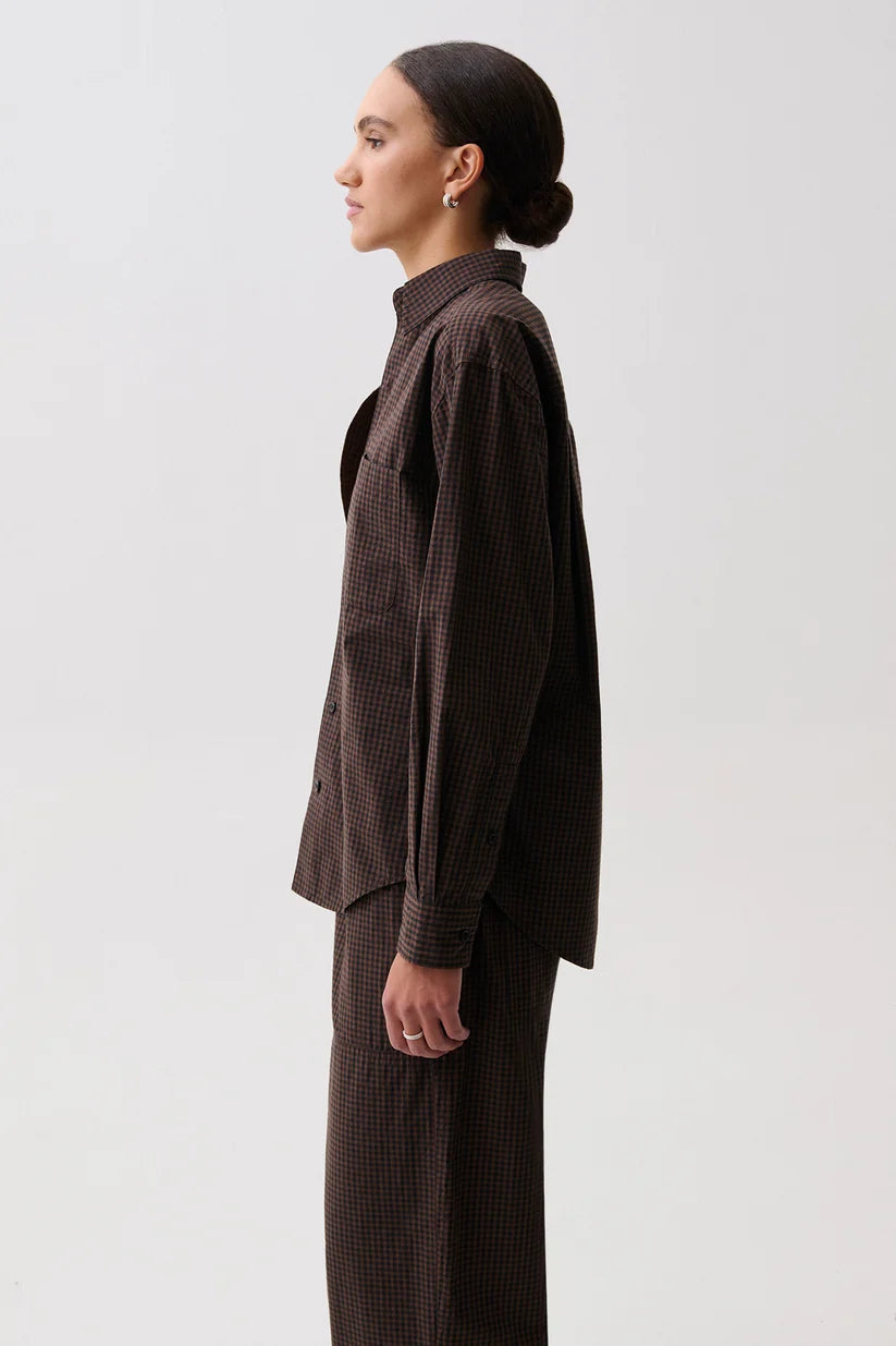 Mila Long Sleeve Button Down Wrap Top - Hot Toddy