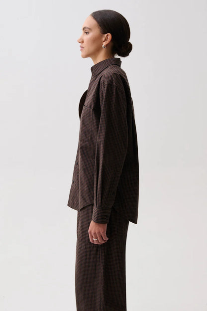 Mila Long Sleeve Button Down Wrap Top - Hot Toddy