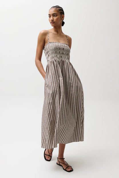 Bianca Dress - Java Stripe