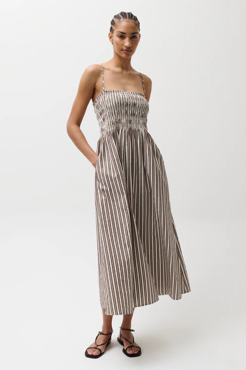 Bianca Dress - Java Stripe