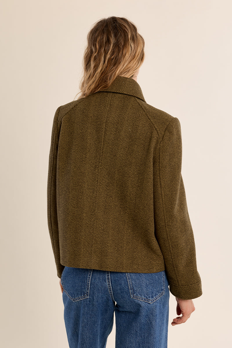 Herringbone Jacket - Khaki