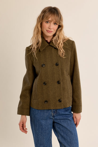 Herringbone Jacket - Khaki
