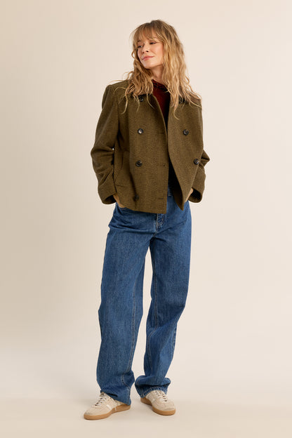 Herringbone Jacket - Khaki