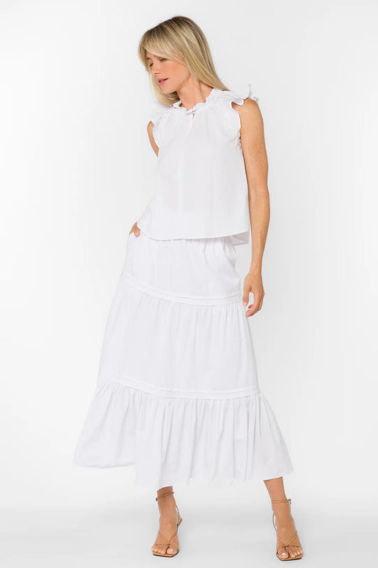 Pauline Maxi Skirt - Optic White