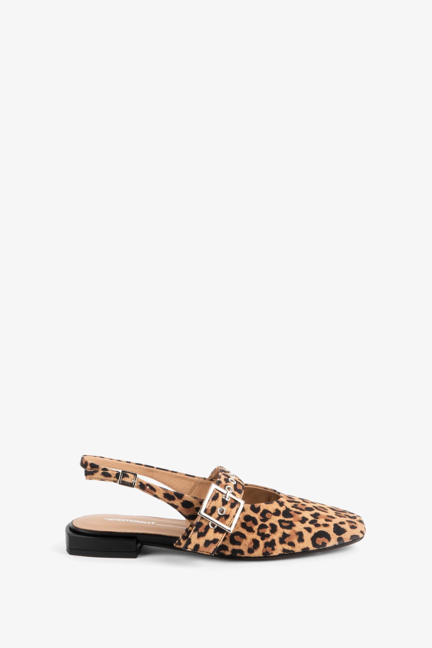 Pearl Suede Slingback Ballet Flat Shoe - Loepard