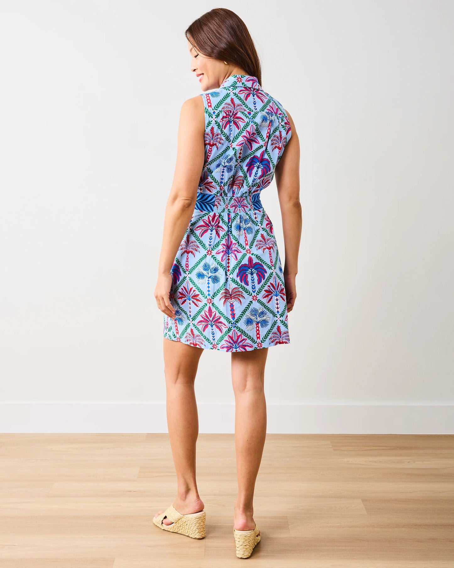Lucia Dress - Palm Tree Paradise - Lilac Escape