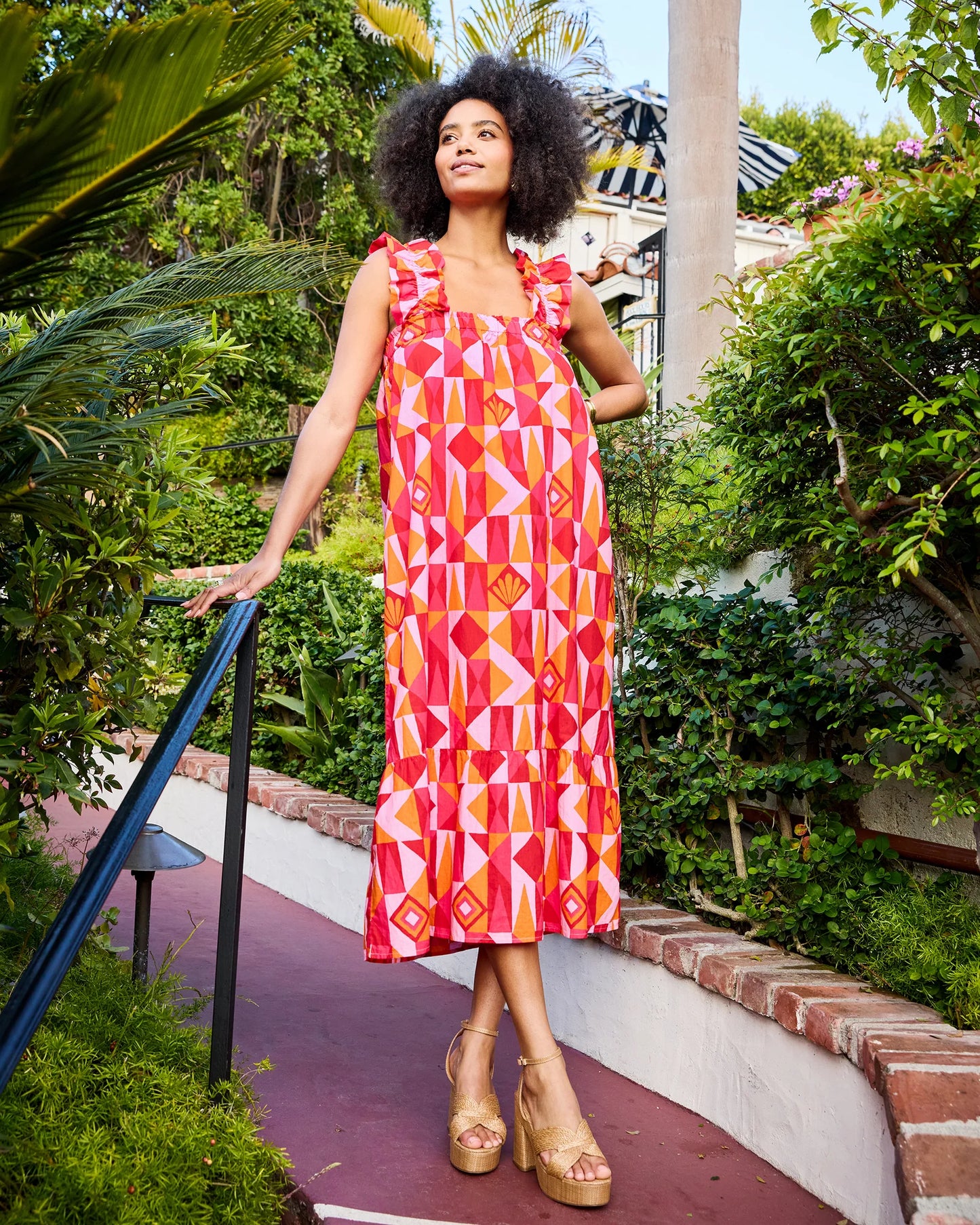 Printfresh Serenity Dress - Underwater Mosaic - Pink Crush