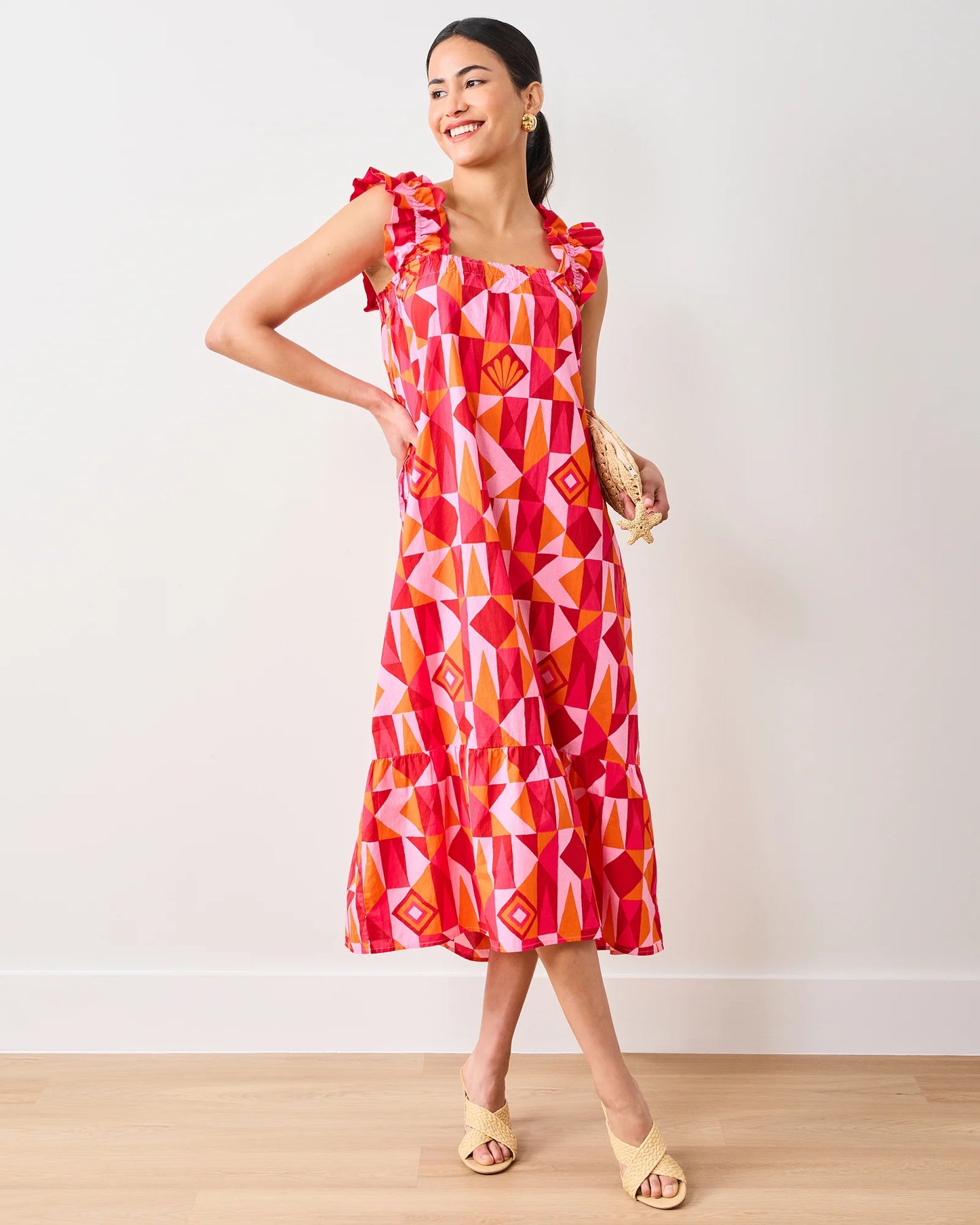 Printfresh Serenity Dress - Underwater Mosaic - Pink Crush