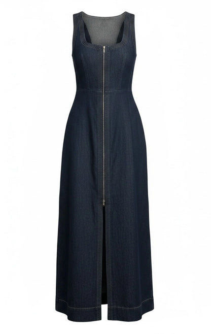Rowan Maxi Dress - Dark Wash Chambray