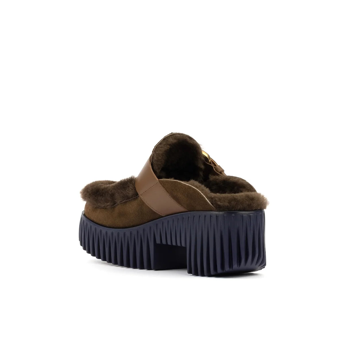 Plia Amber Shearling Clog - Choco