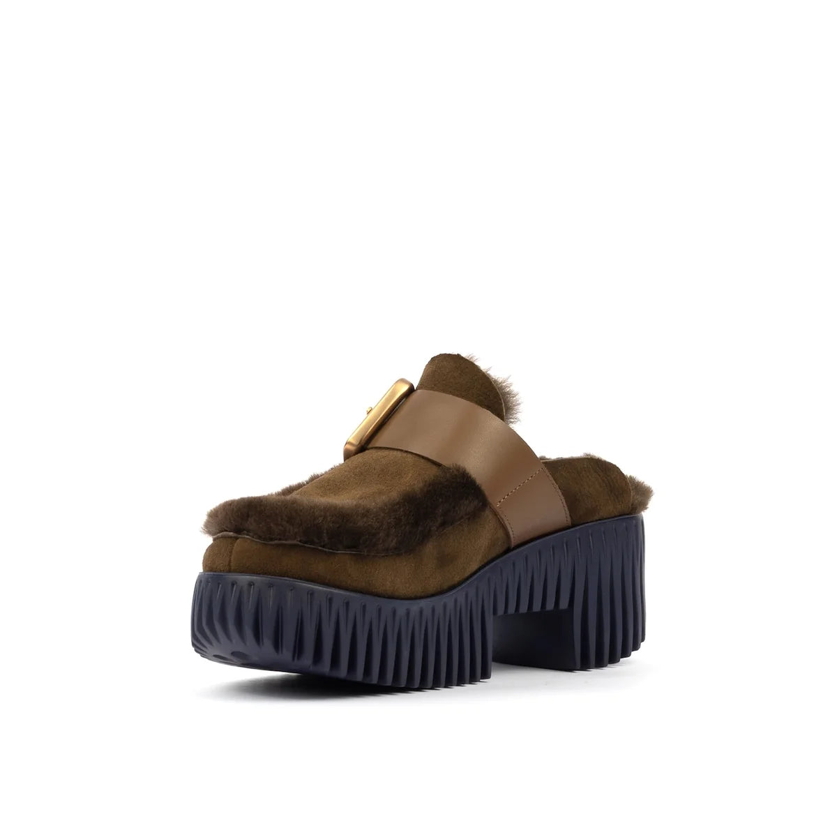 Plia Amber Shearling Clog - Choco
