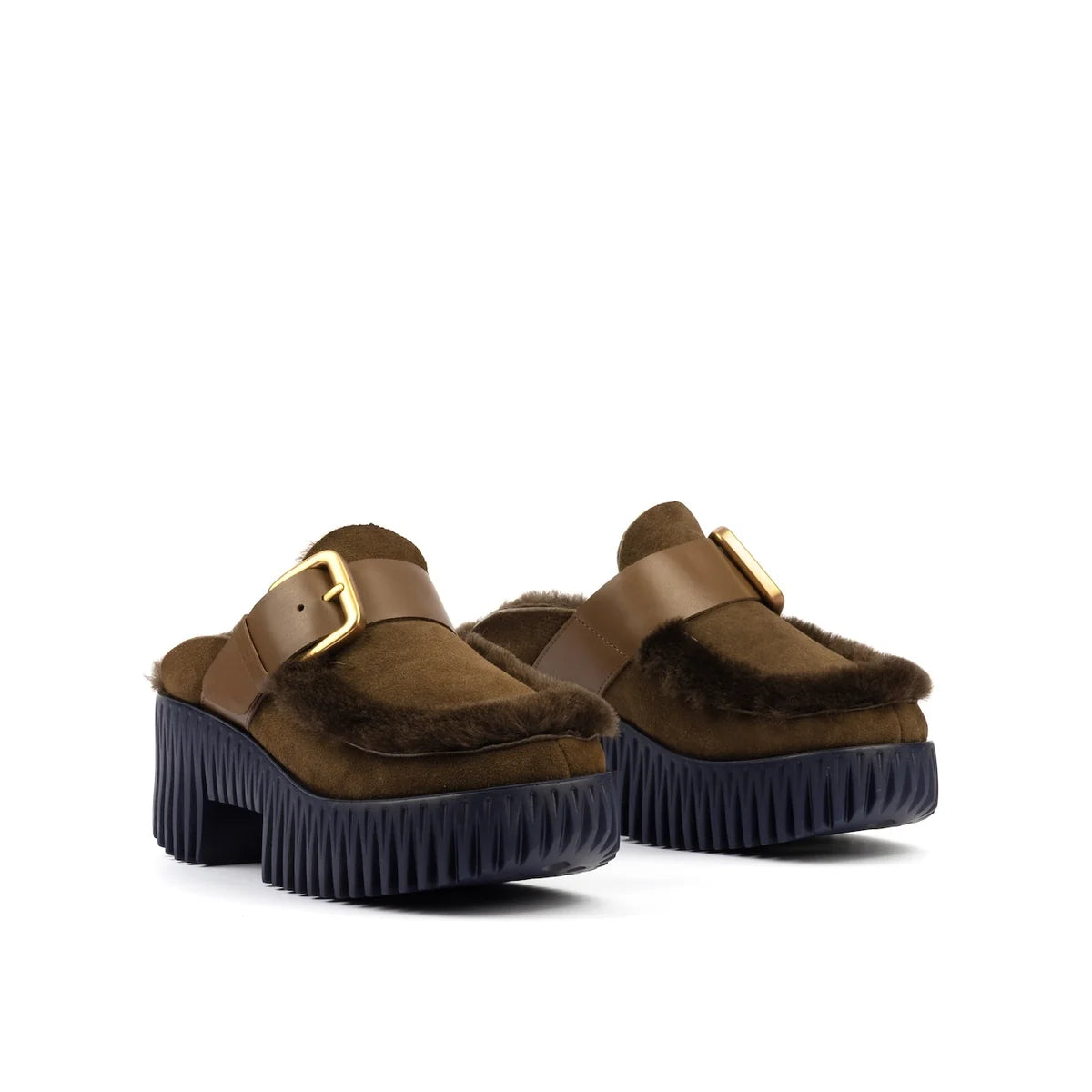 Plia Amber Shearling Clog - Choco