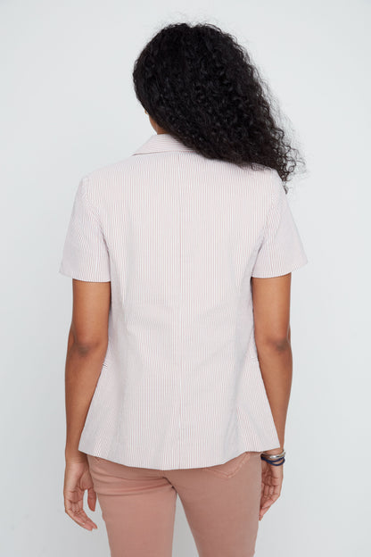 Short Sleeve Blazer - Mocha