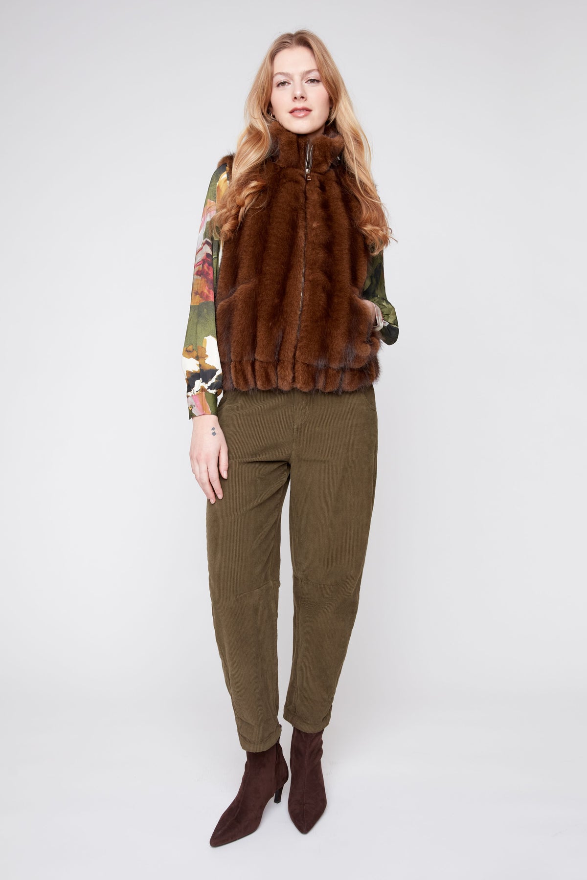 Faux Fur Vest - Mink