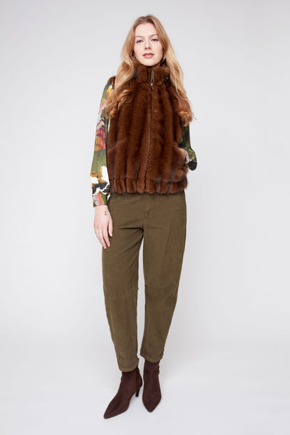 Faux Fur Vest - Mink