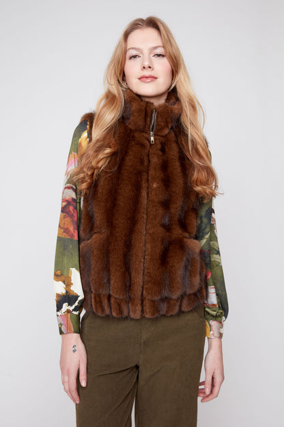 Faux Fur Vest - Mink