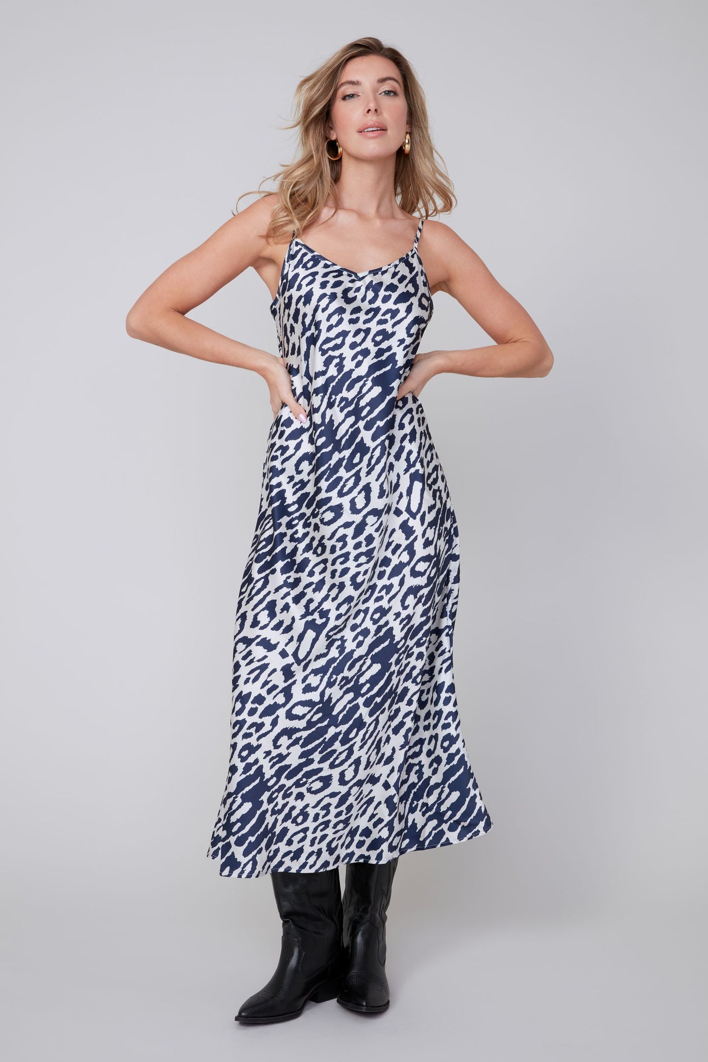 Cheetah Print Dress - Oyster Combo