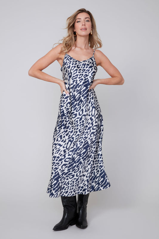 Cheetah Print Dress - Oyster Combo
