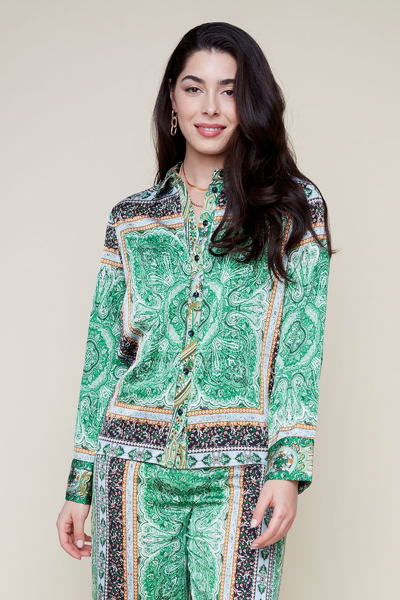 Emerald Combo Blouse