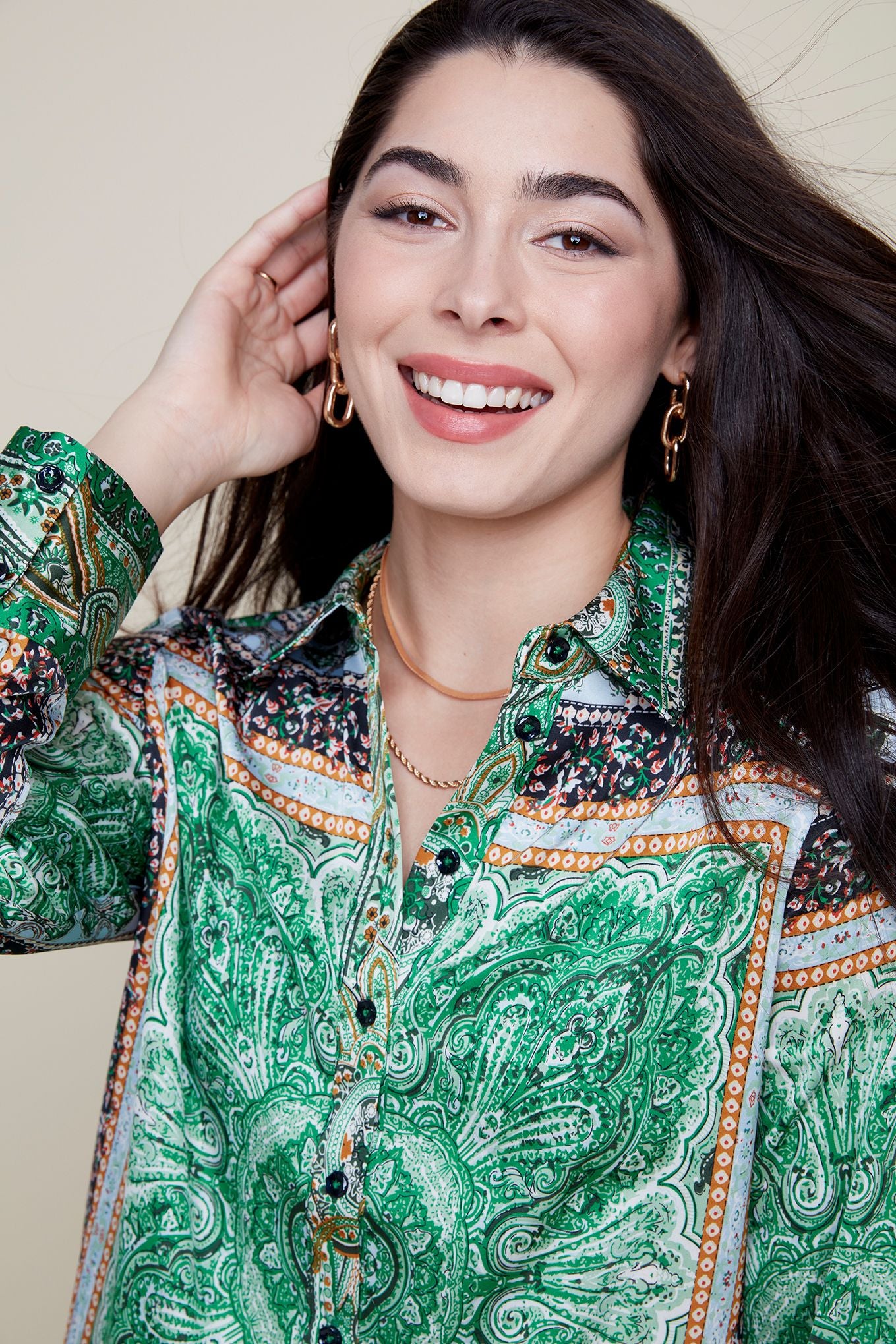 Emerald Combo Blouse