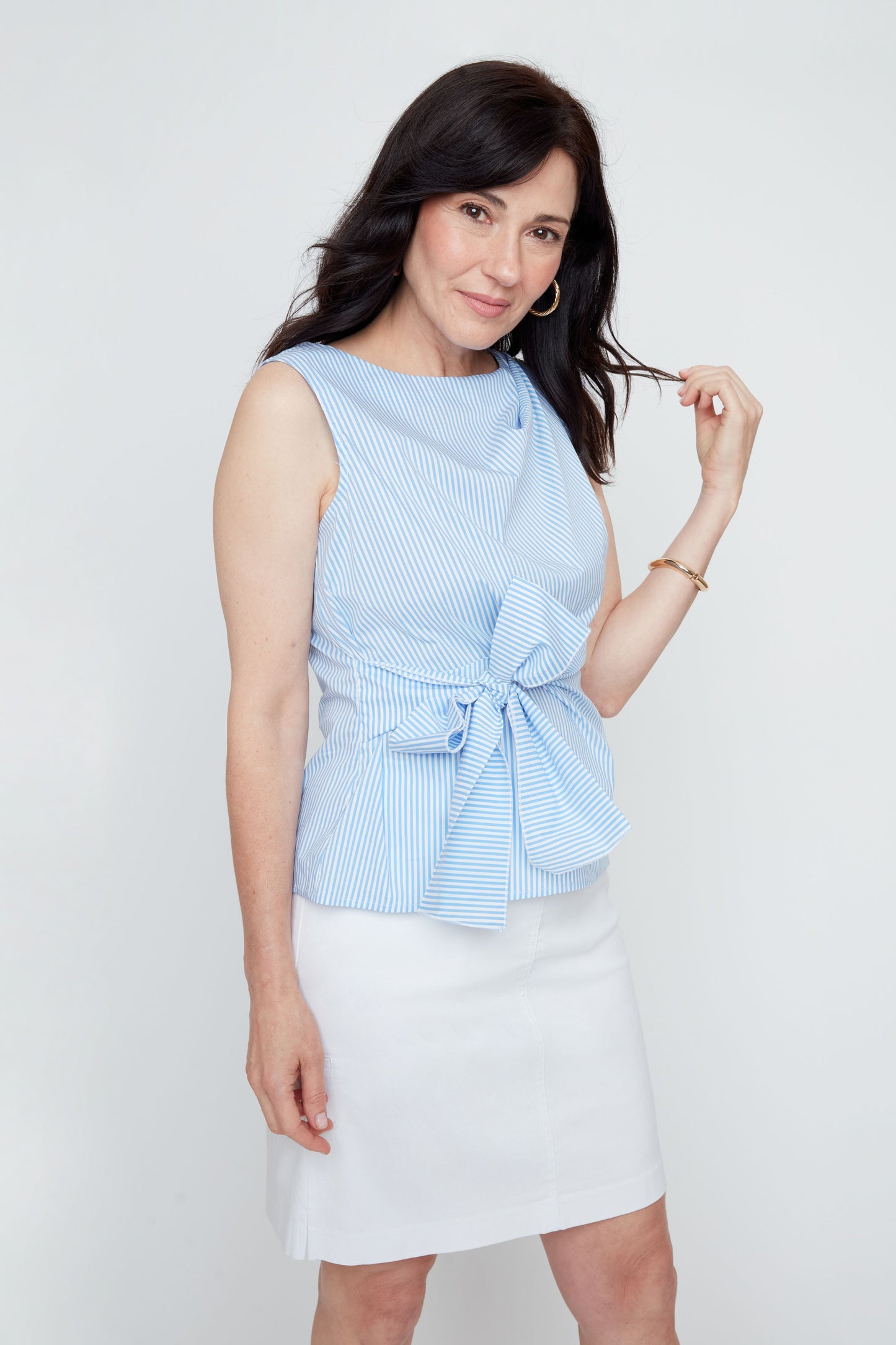 Crisp Classic Bow Top - Blue Combo