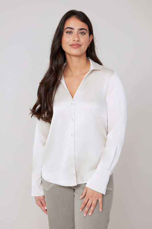 Waffle Texture Blouse - Oyster