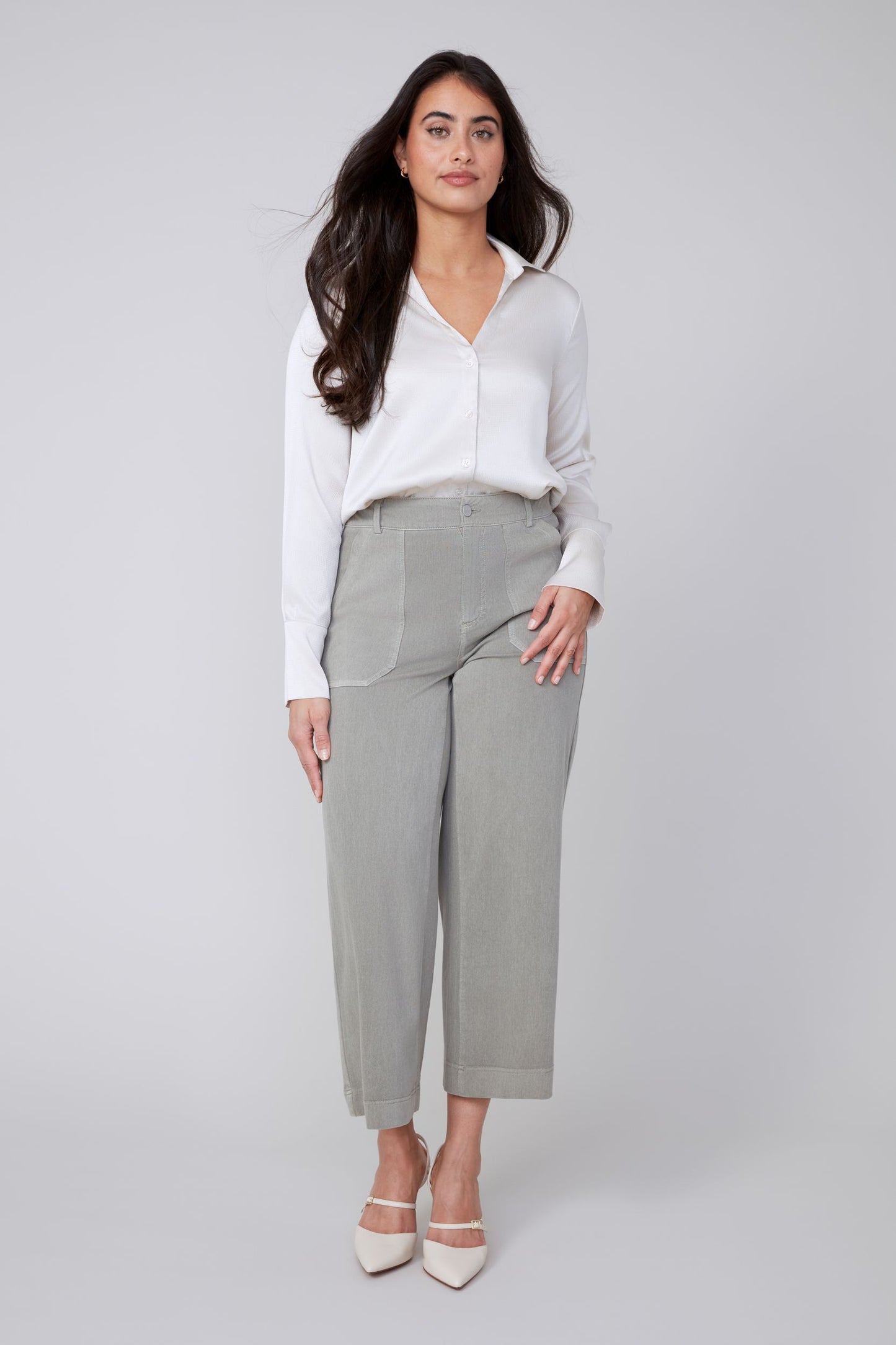 Waffle Texture Blouse - Oyster