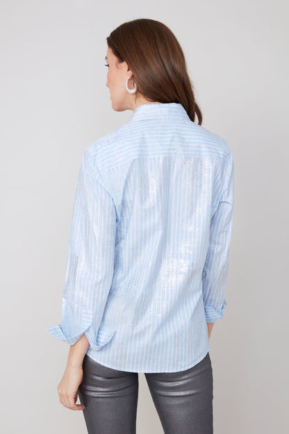 Foiled Stripe Shirt - Bluebell Combo