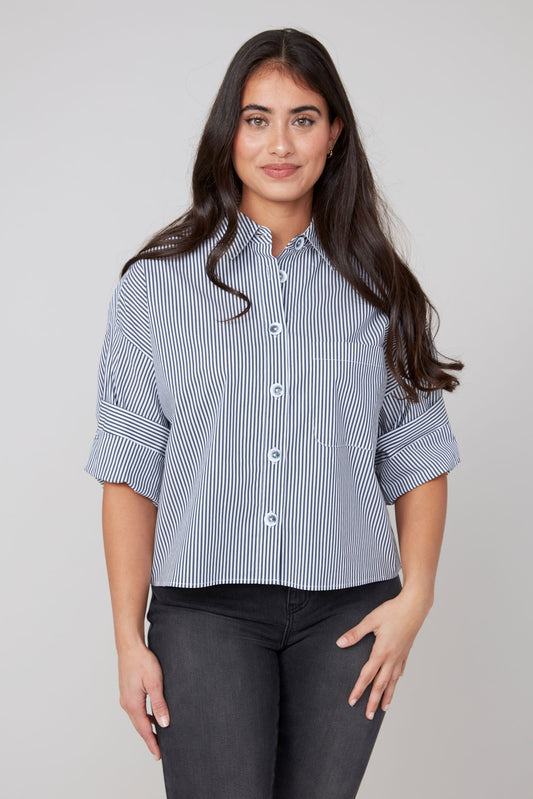 Classic Stripes Blouse - Black Combo