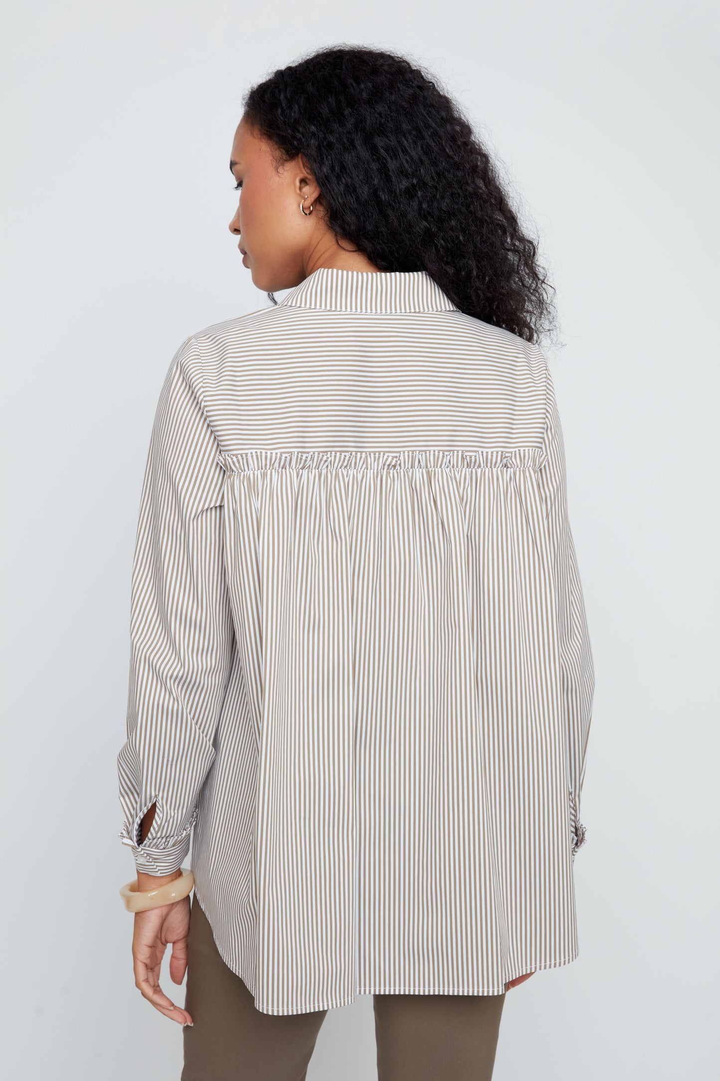 Ease Striped Shirt - Tan Combo