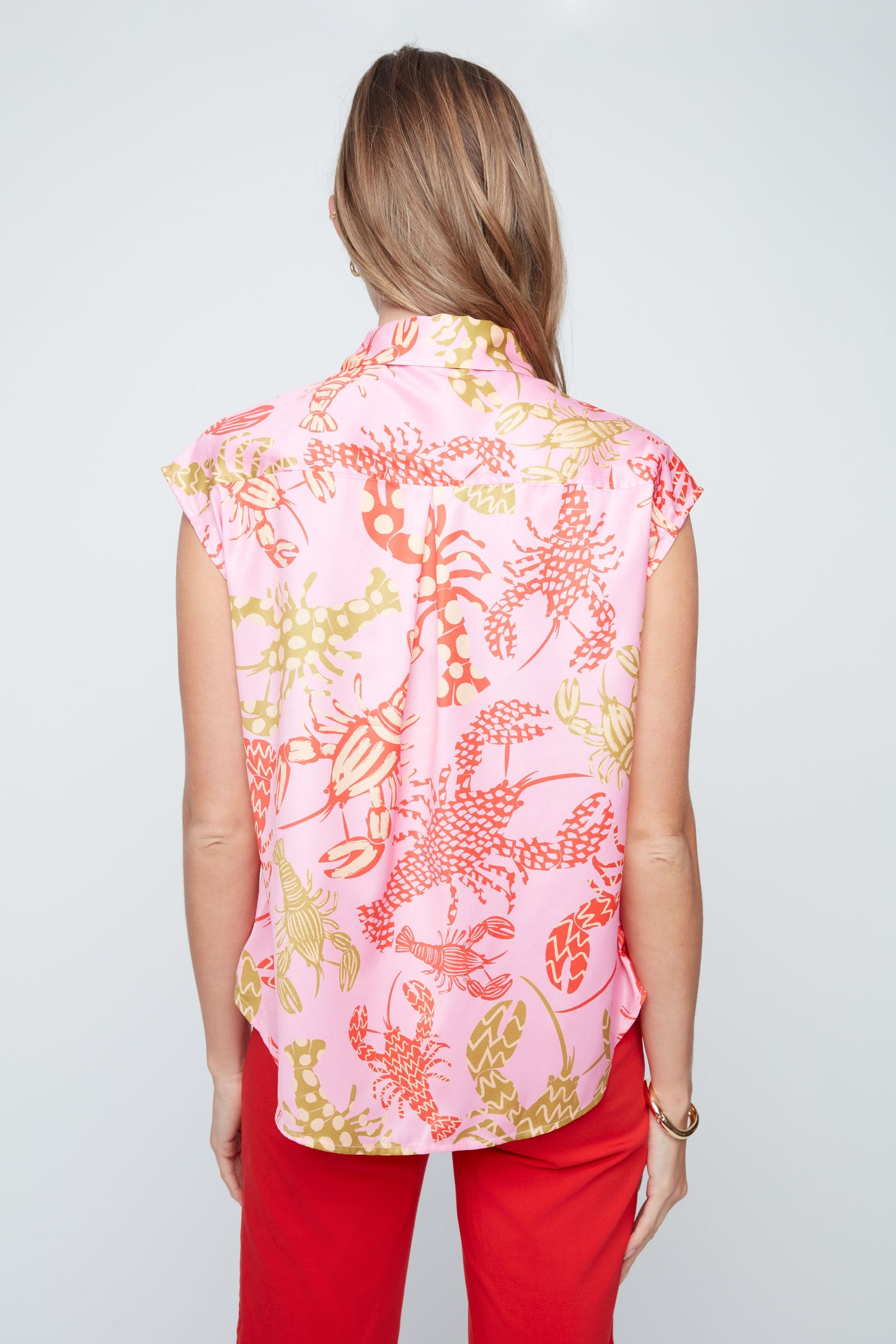 Printed Light Satin Top - Rosebloom Combo