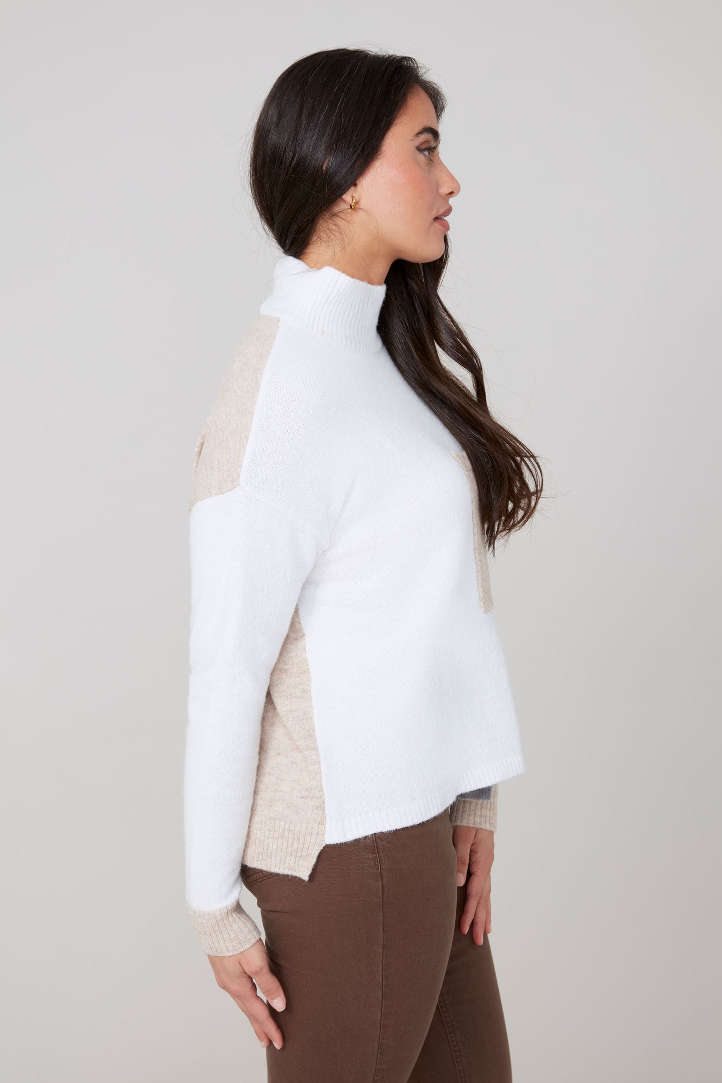 Cashmere Like Sweater - Creme Combo