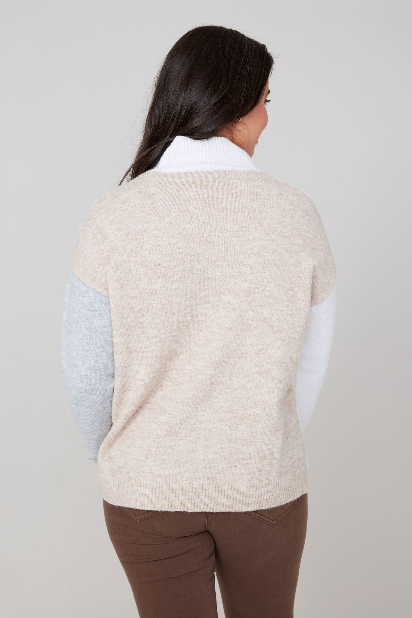 Cashmere Like Sweater - Creme Combo