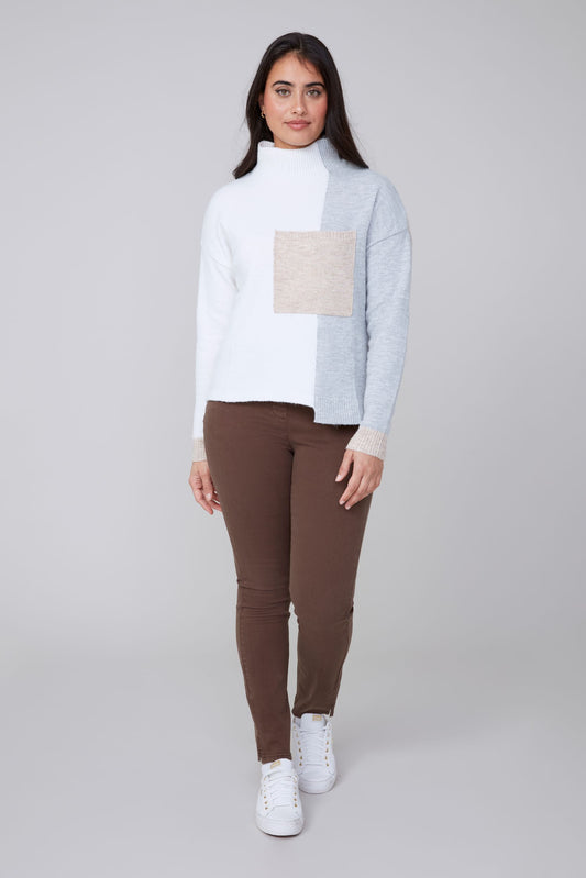 Cashmere Like Sweater - Creme Combo