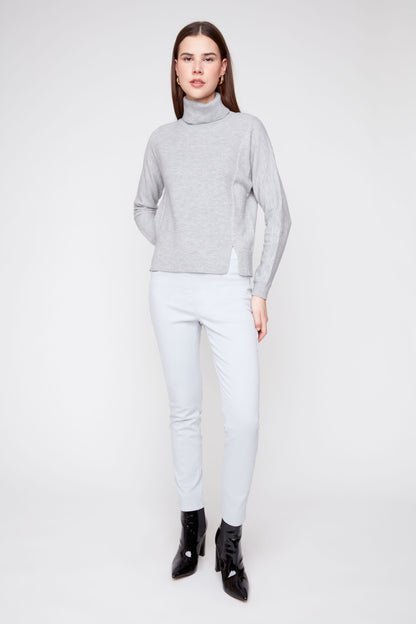 Soft Touch Turtleneck Sweater - Heather Grey