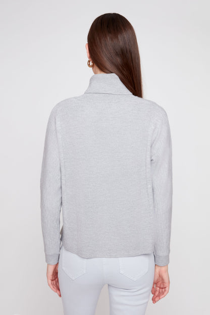 Soft Touch Turtleneck Sweater - Heather Grey