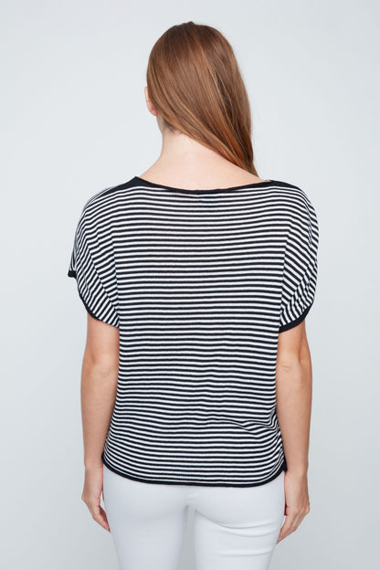 Stripe Pocket Sweater - Black Combo