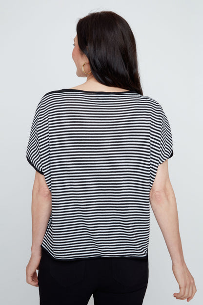 Stripe Pocket Sweater - Black Combo