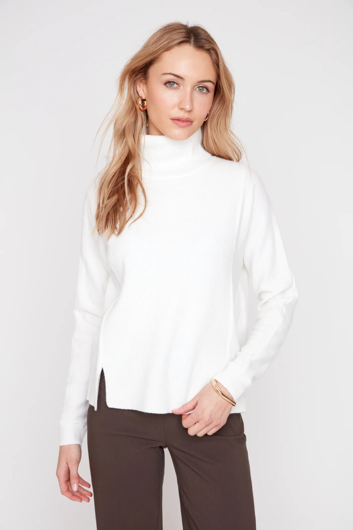 Soft Touch Turtleneck Sweater - Cream