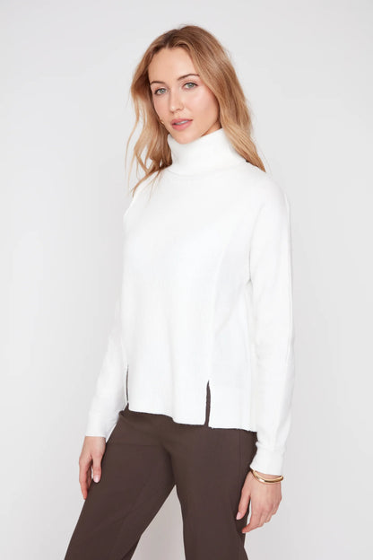 Soft Touch Turtleneck Sweater - Cream