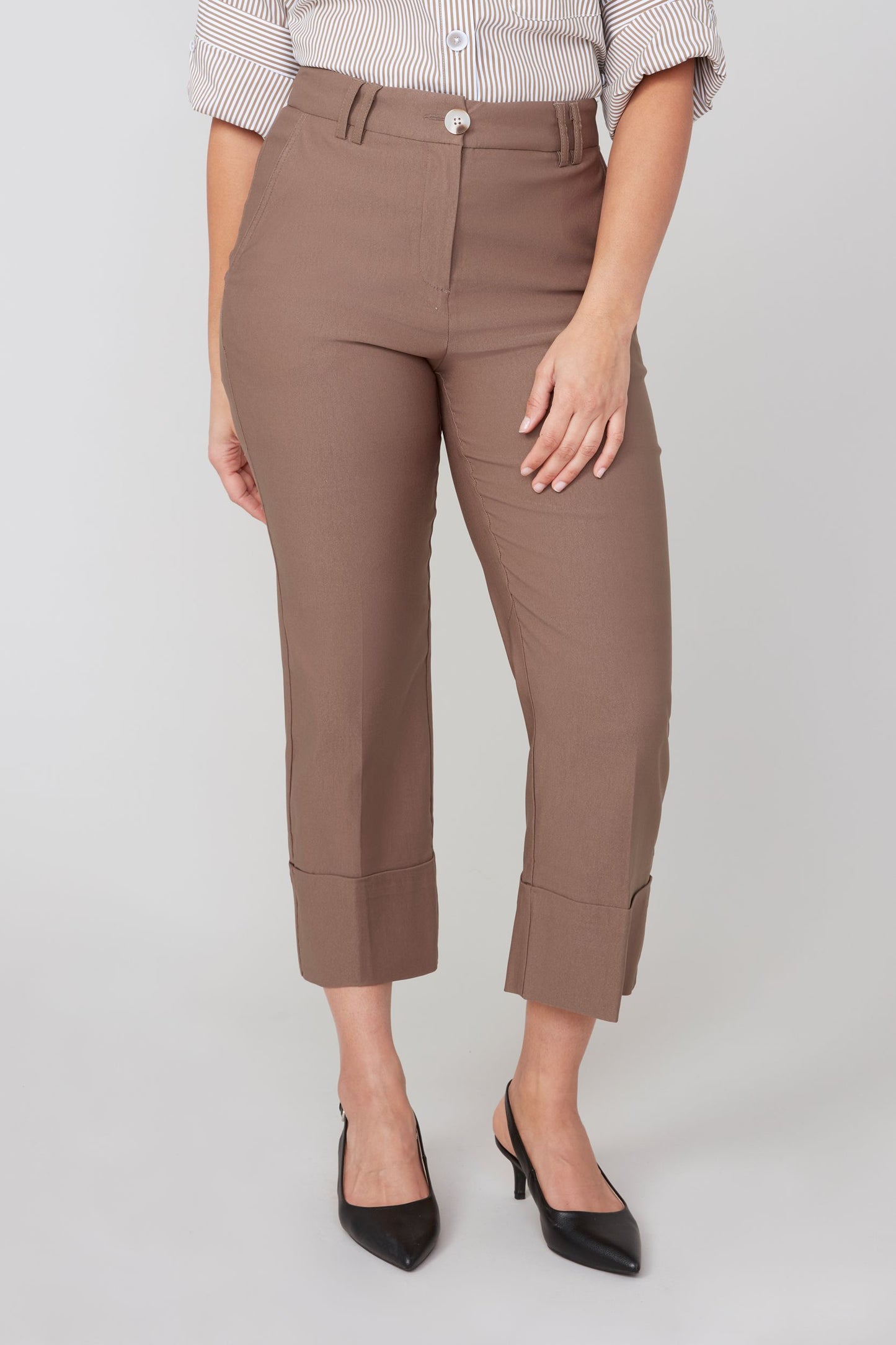 Cropped Straight Pant - Fossil