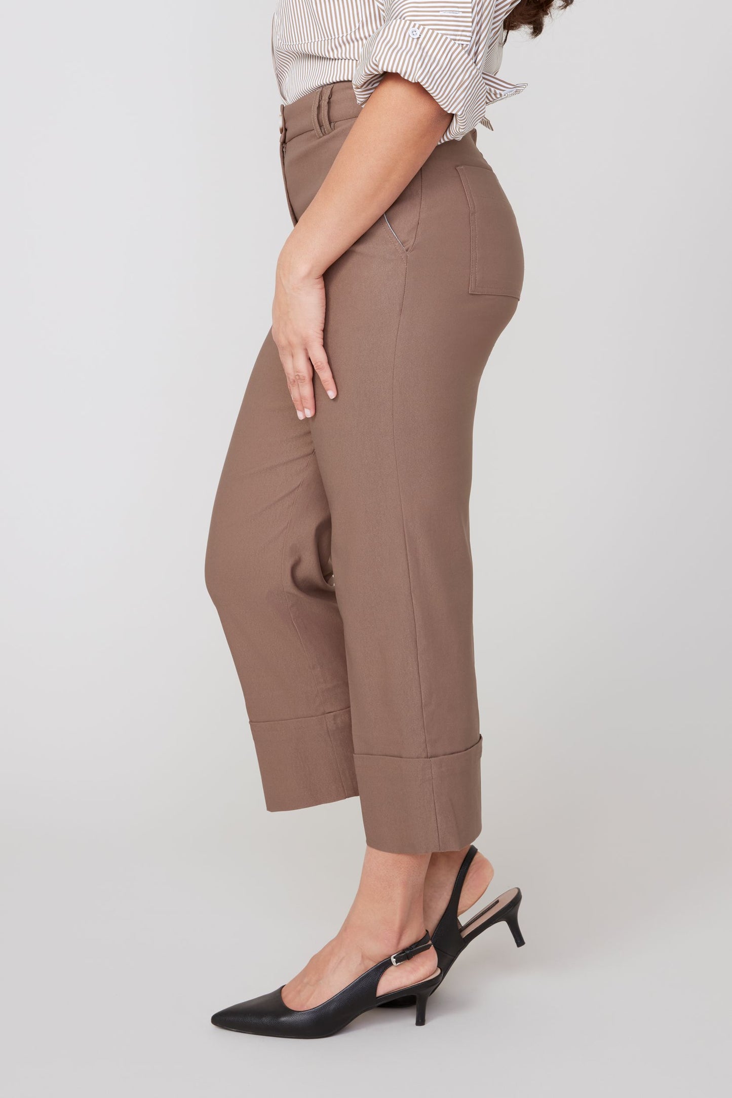 Cropped Straight Pant - Fossil
