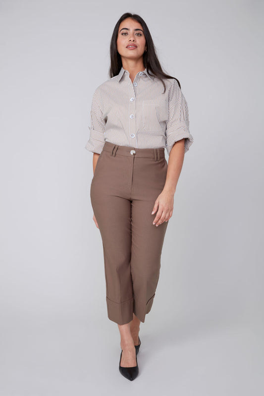 Cropped Straight Pant - Fossil