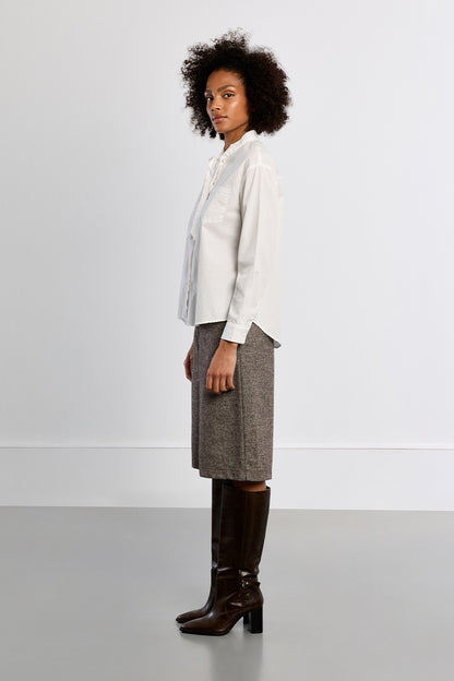 Charlotte Bow Blouse Top - White