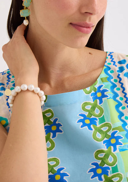 Rowan Dress - Blue Floral Folk