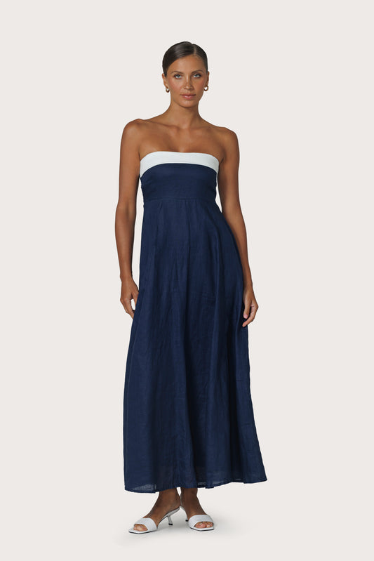 Alora Linen Maxi Dress