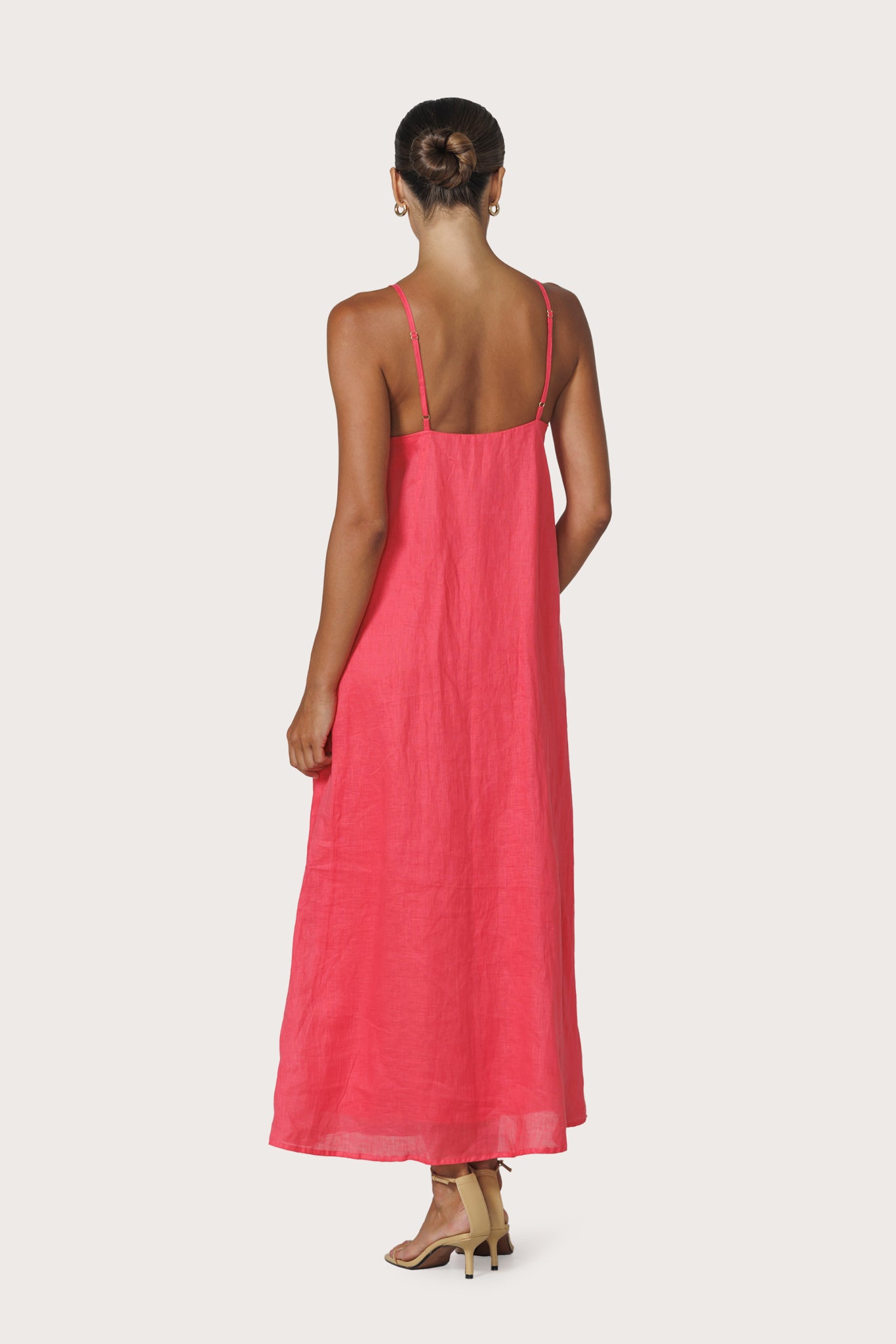 Marra Pleated Linen Maxi Dress